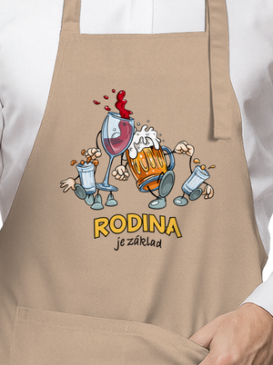 Rodina je základ zástěra Rope