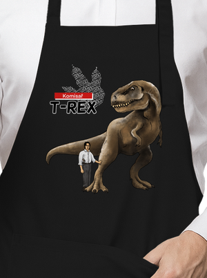 Komisař T-Rex zástěra Black