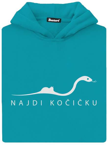Najdi kočičku dětská mikina klokanka Hawaiian Blue