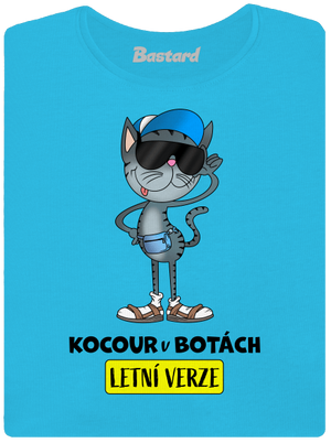 Kocour v botách dámské tričko Blue Atol