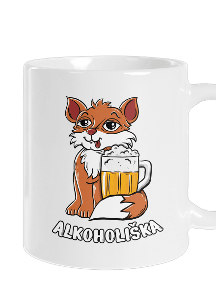 Pivní Alkoholiška klasický hrnek White