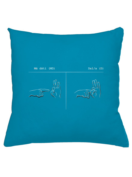 Má dáti dal polštář Blue Turquoise