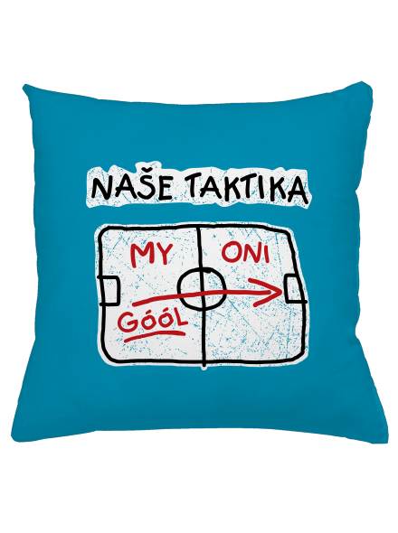 Naše taktika polštář Blue Turquoise
