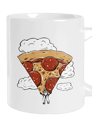 Pizzašutista velký hrnek White