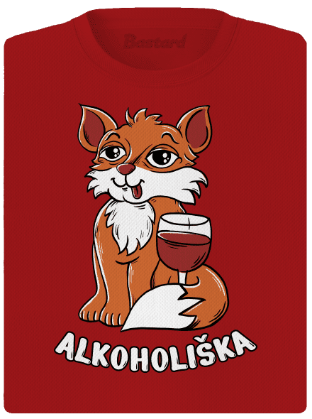 Vínová Alkoholiška dámské sportovní tričko Red Mal