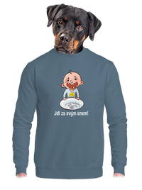 unisex mikina bez kapuce