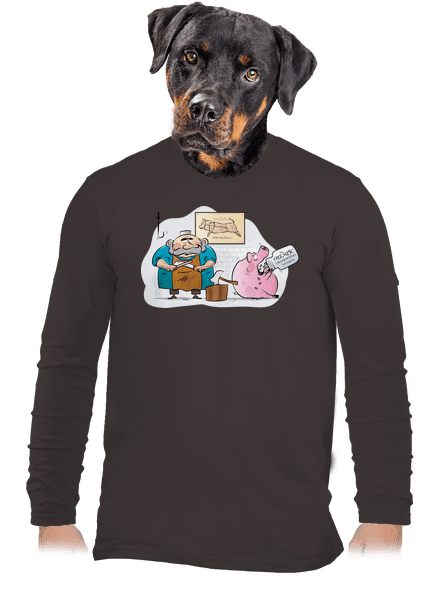 Řezník a prase pánské dlouhý rukáv Bear Brown