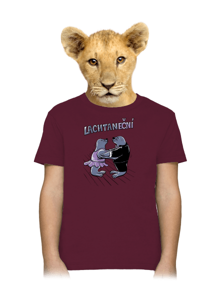 Lachtaneční dětské tričko Burgundy