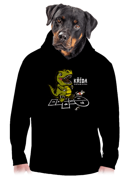 Křída pánská mikina klokanka Black