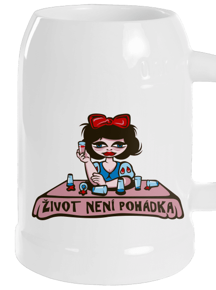 Sněhurka půllitr White