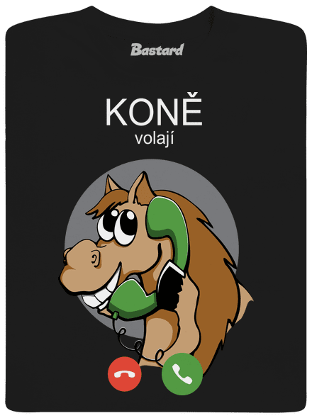 Koně volají dětské tričko Black