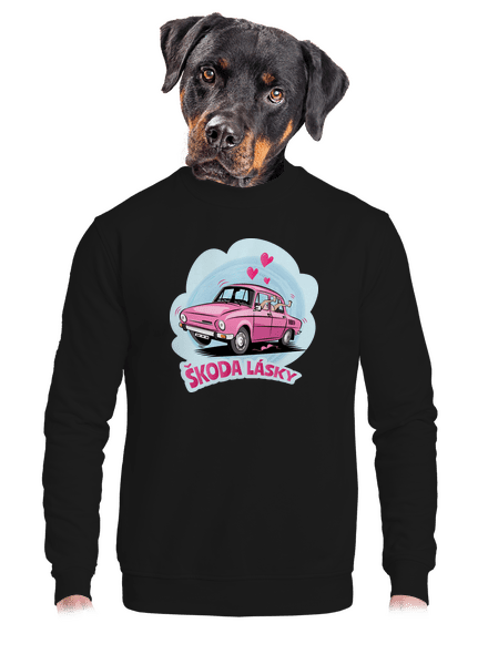 Škoda lásky unisex mikina bez kapuce Black