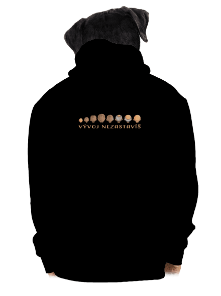 Vývoj nezastavíš pánská mikina na zip Black