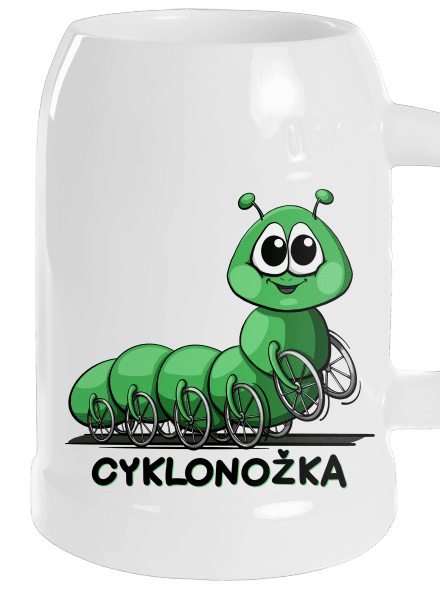 Cyklonožka půllitr White