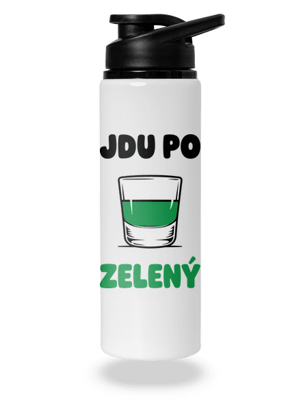 Jdu po zelený lahev na vodu White