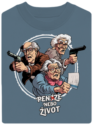 Penze nebo život unisex mikina bez kapuce Nordic Blue