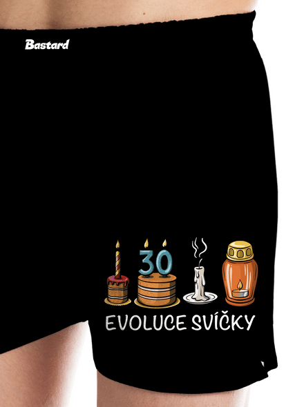 Evoluce svíčky pánské trenky Black