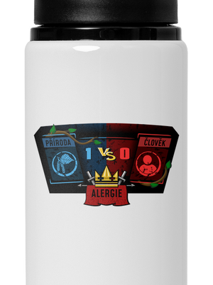 Příroda vs. člověk lahev na vodu White