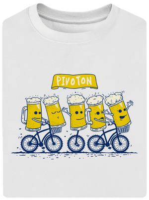 Pivoton unisex tričko oversized White