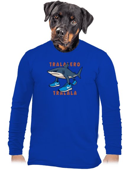 Tralalero Tralala – Italian Brainrot pánské dlouhý rukáv Royal Blue