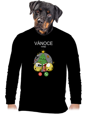 Vánoce volají pánské dlouhý rukáv Black