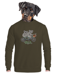 unisex mikina bez kapuce