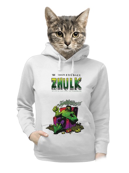 Zhulk  dámská mikina klokanka White
