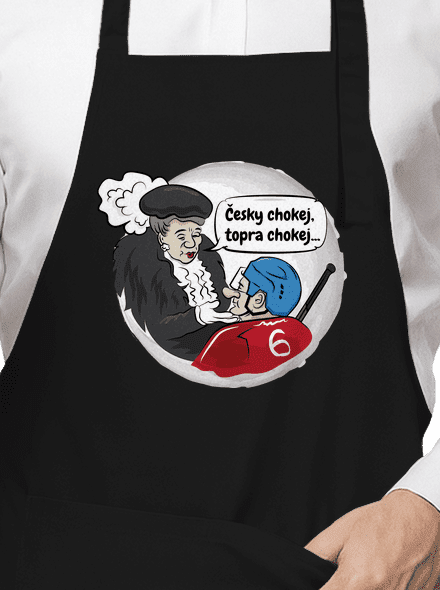 Český hokej zástěra Black