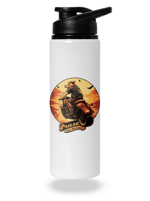 Prase na mašině lahev na vodu White