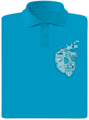 Srdce bije pro  pánská polokošile Blue Atol