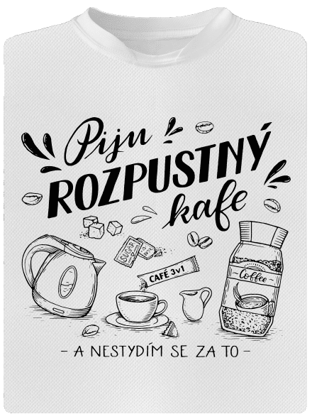 B12: Piju rozpustný pánské sportovní tričko White