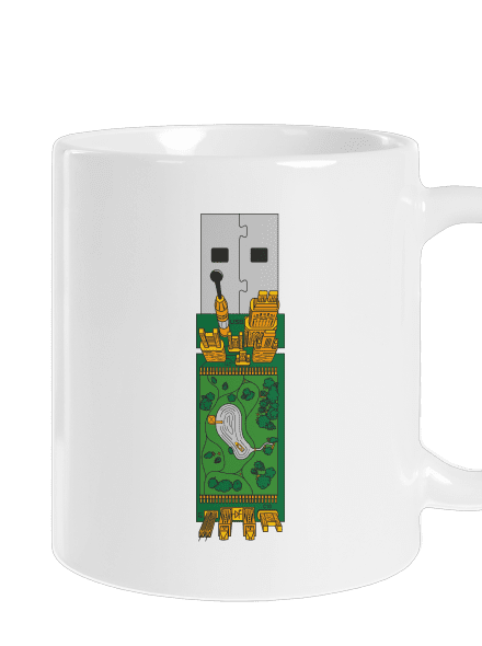 USB city klasický hrnek White