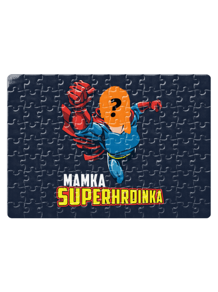 Mamka superhrdinka puzzle White