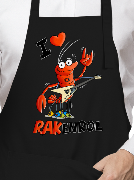 Rakenrol zástěra Black