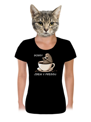 V pressu dámské tričko Black