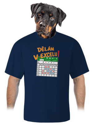 Dělám v Excelu unisex tričko oversized Midnight Blue