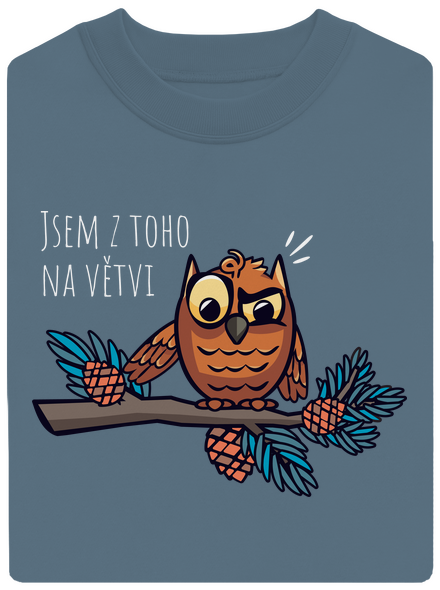 Jsem na větvi unisex mikina bez kapuce Nordic Blue