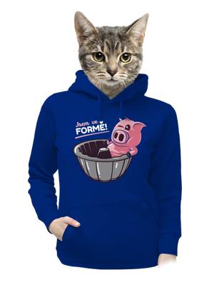 Ve formě dámská mikina klokanka Royal Blue Mal