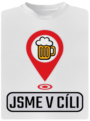 Jsme v cíli pánské sportovní tričko White