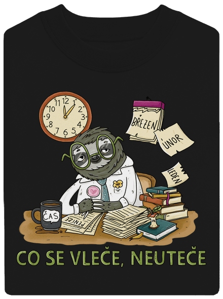 Co se vleče, neuteče unisex mikina bez kapuce Black
