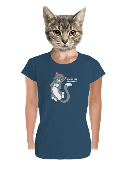 Chci se pomazlit dámské tričko premium Petrol Blue