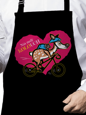 Kolouch na kole zástěra Black