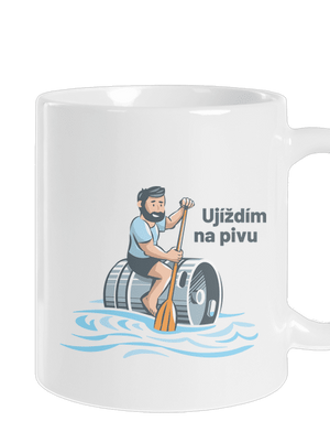 Ujíždím na pivu klasický hrnek White