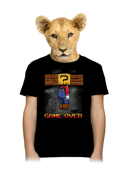 Game over dětské tričko Black