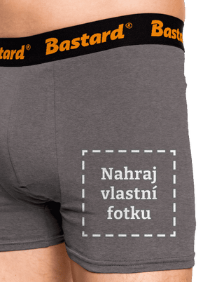 Vlastní potisk boxerky Gray Melange