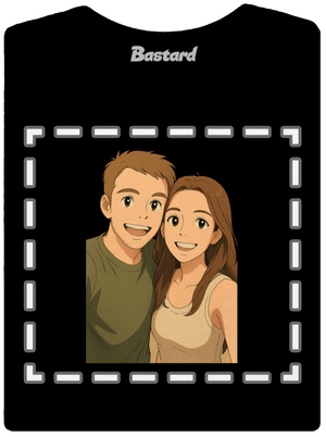 Ghibli efekt z vlastní fotky dámské tričko Black