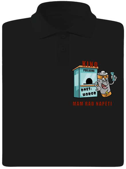 Mám rád napětí pánská polokošile Black