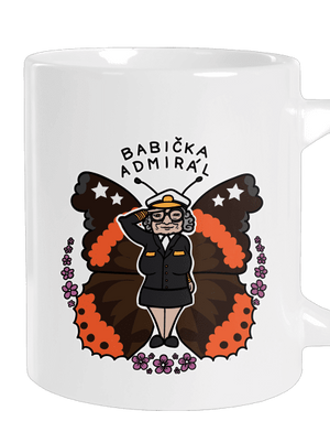 Babička admirál velký hrnek White