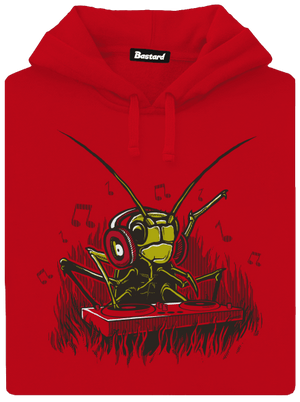 DJ cvrček pánská mikina klokanka Red