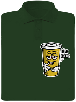 Dáme brčko? pánská polokošile Bottle Green Mal